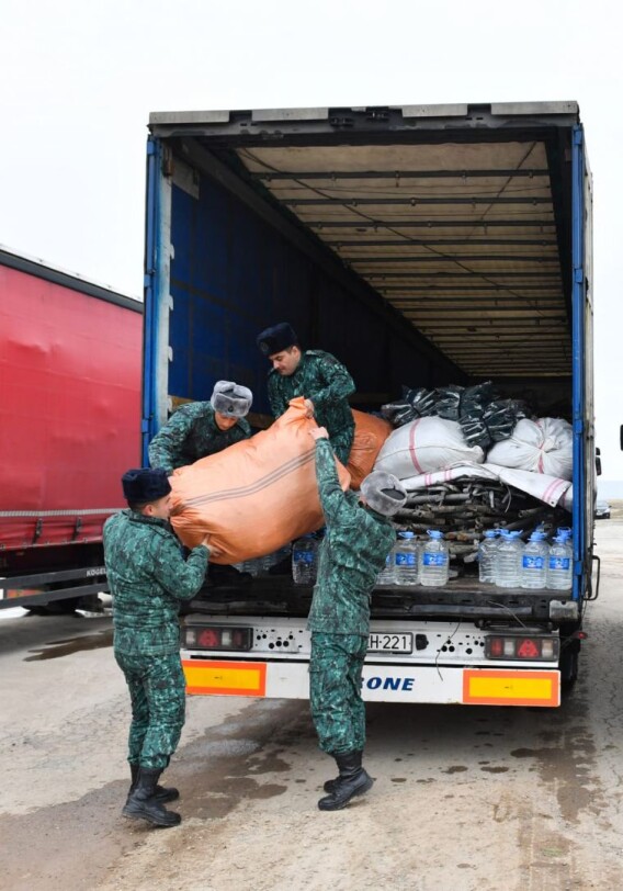 ГПС Азербайджана отправила гуманитарную помощь в Турцию (Фото-Видео)