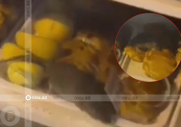 В Баку закрыта кондитерская, по витрине которой бегала крыса (Видео)