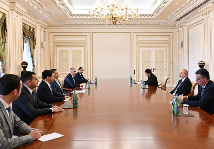 Президент Азербайджана принял председателя парламента Грузии (Фото)