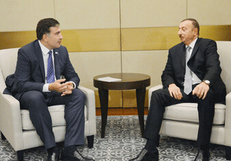 Ильхам Алиев встретился с Михеилом Саакашвили