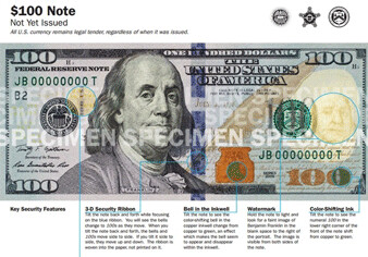Новая 100-долларовая банкнота появится 8 октября