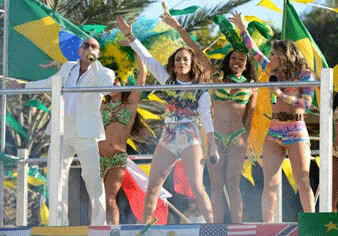 Джей Ло и Pitbull сняли клип на официальный гимн ЧМ мира по футболу–2014