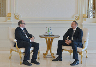 Президент Азербайджана Ильхам Алиев встретился с Князем Монако Альбертом II