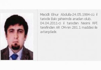 Управление полиции г.Баку разыскивает Эльнура Меджидли