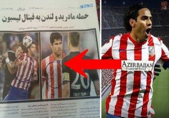 Иранская газета стирает с футболок Атлетико надпись Azerbaijan Land of Fire