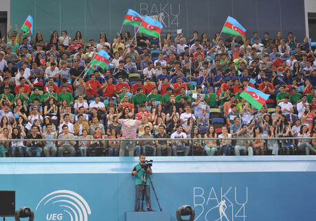 Сборная Азербайджана лидирует на ХХХ чемпионате Европы по художественной гимнастике (Фото)