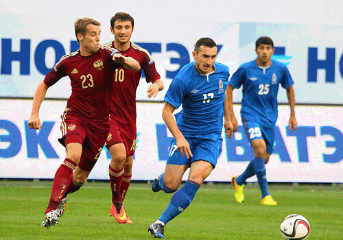 Сборная Азербайджана – сборная России: 0-4 