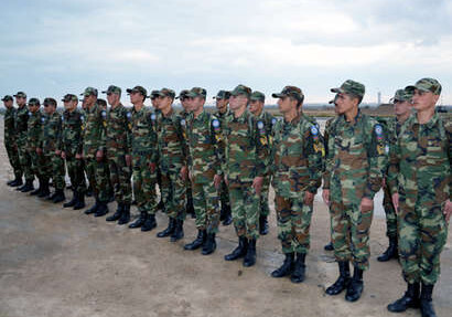 Очередная группа азербайджанских военных отправилась в Афганистан