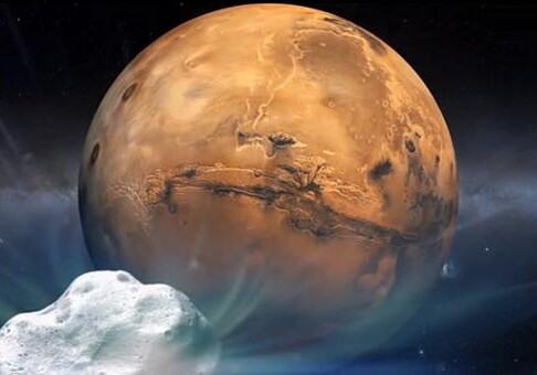 К Марсу приближается планета, возможно столкновение (Видео)