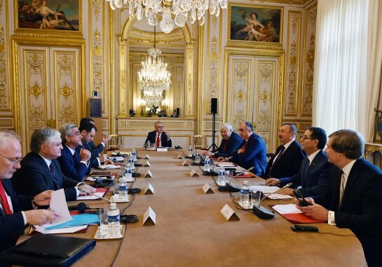 В Париже состоялась встреча президентов Азербайджана и Армении (Фото)