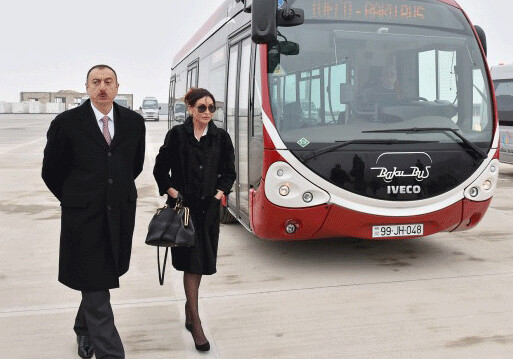 Президент Азербайджана побывал в автобусном депо и учебном центре для Евроигр (Фото)