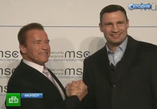Арнольд Шварценеггер и Виталий Кличко встретились в Мюнхене  (Видео) 
