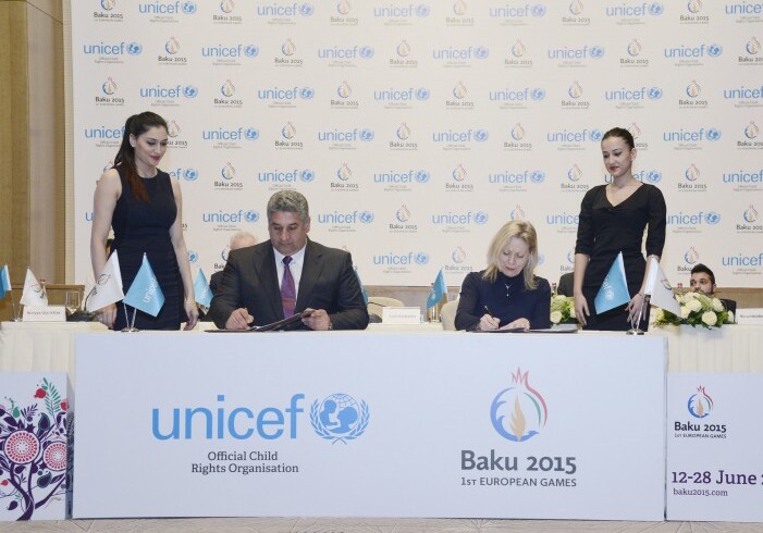 «Баку-2015» подписал партнерское соглашение с UNICEF