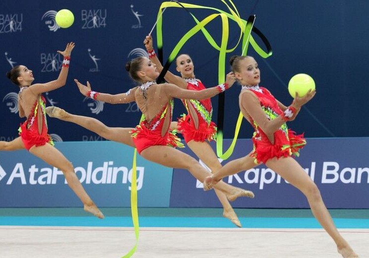 Групповая команда Азербайджана стала четвертой на ЧЕ по художественной гимнастике