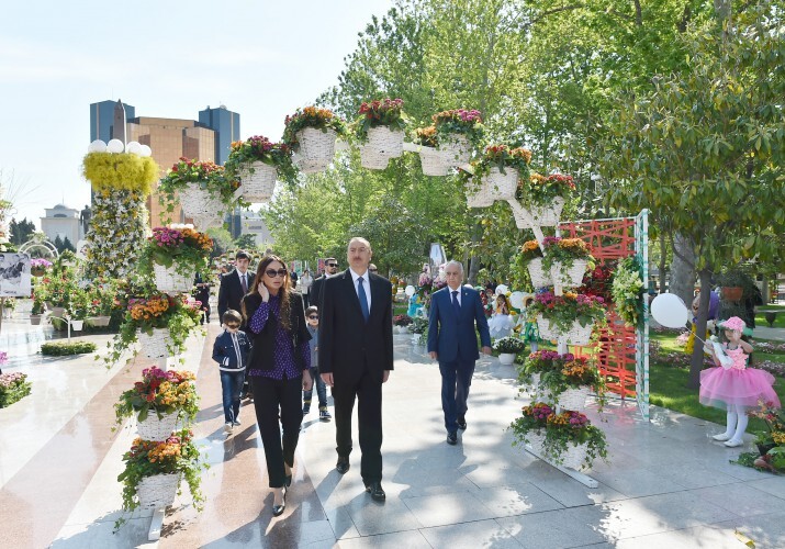 Президент Азербайджана принял участие в Празднике цветов (Фото)