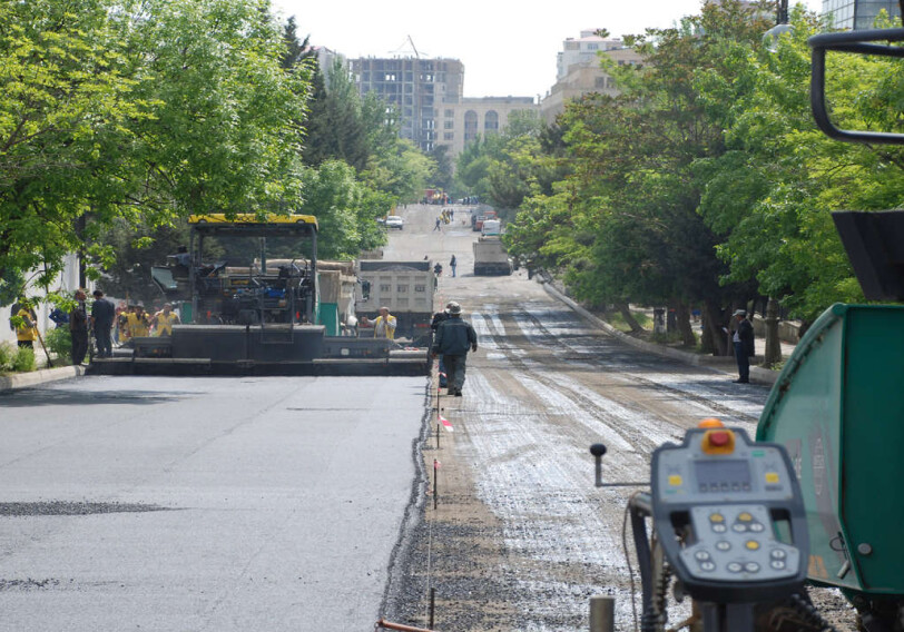 Открывается дорога перед Бакинским госуниверситетом (Фото)