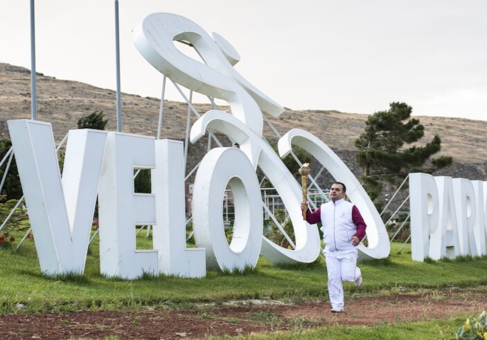 Факел Евроигр побывал на спортивных аренах Баку (Фото)