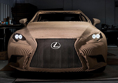 Lexus показал работающий автомобиль из картона (Фото)