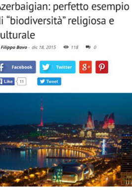Opinione Publica: Азербайджан – прекрасный образец религиозного и культурного разнообразия