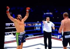 Азербайджанский боец K-1 победил чемпиона мира (Видео)
