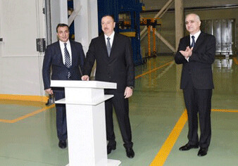 Президент Азербайджана принял участие в открытии завода трансформаторов (Фото)