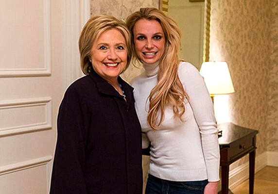 Хиллари Клинтон встретилась с Бритни Спирс (Фото)
