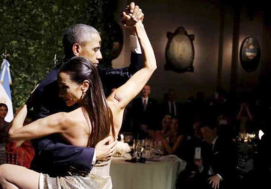 Барак и Мишель Обама танцуют танго на приеме у президента Аргентины (Фото-Видео)