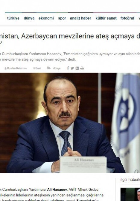 Али Гасанов: «Если сопредседатели Минской группы предпримут серьезные усилия, то карабахский конфликт может быть решен»