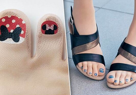Новый тренд: японские носки с накрашенными ногтями заменят педикюр! (Фото)