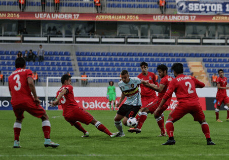 Сборная Азербайджана сыграла вничью с Бельгией на чемпионате Европы (Фото)