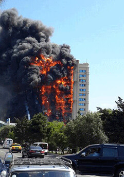 Завершено следствие по делу о пожаре в Баку, в котором погибли 15 человек