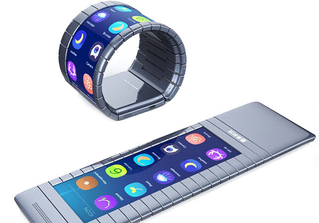 В Китае создали гибкий смартфон-браслет