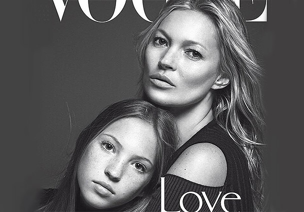 Кейт Мосс снялась для обложки Vogue вместе с 13-летней дочерью