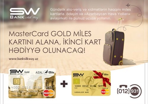 Bank Silk Way дает старт новой кампании «MasterCard Miles 1+1»