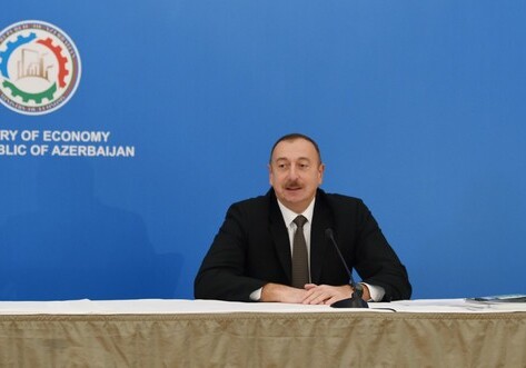 Ильхам Алиев: «Мы хотели бы выйти на европейские рынки с конкурентоспособной ненефтяной продукцией»