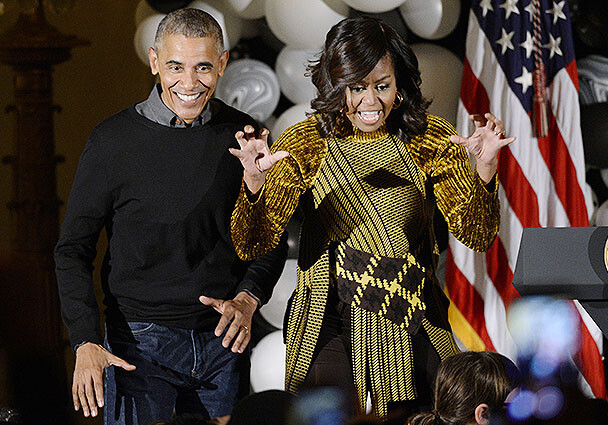 Хэллоуин в Белом доме: Мишель и Барак Обама станцевали под Thriller Майкла Джексона (Фото-Видео)