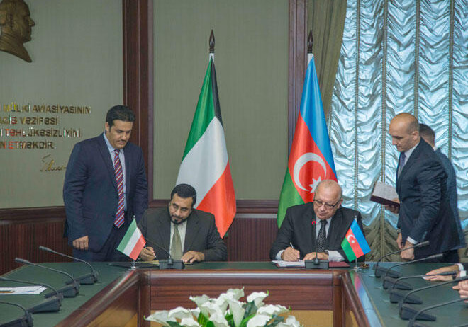 Азербайджан и Кувейт подписали межправсоглашение о воздушном сообщении 