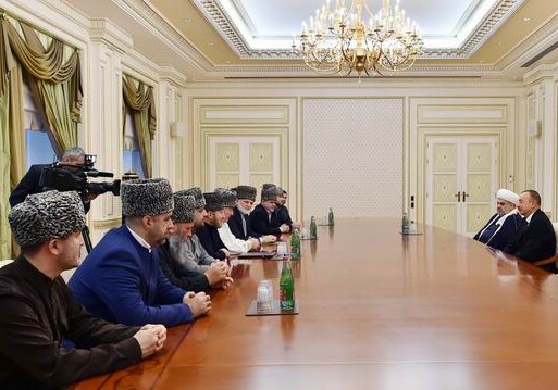 Ильхам Алиев принял членов Высшего религиозного совета народов Кавказа (Фото)