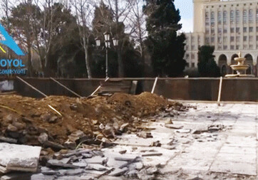 Вблизи станции метро «Эльмляр Академиясы» строится подземный переход (Видео)