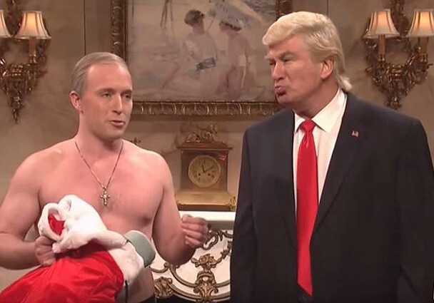 Рождество с Путиным: новая пародия с Алеком Болдуином в образе Дональда Трампа (Видео)