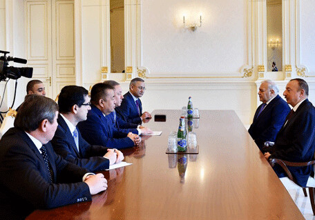 Президент Азербайджана принял председателей парламентов Турции, Казахстана и Кыргызстана (Фото)