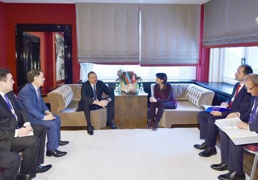 В Давосе прошла встреча между президентами Азербайджана и Швейцарии (Фото)