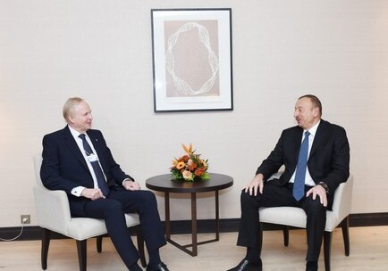 Президент Ильхам Алиев провел в Давосе ряд встреч (Фото)