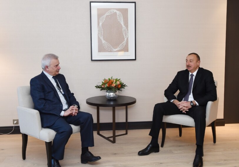 Ильхам Алиев встретился в Давосе с президентом компании LUKOIL (Фото)