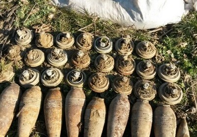 В Физулинском районе обнаружено множество снарядов и мин (Фото)