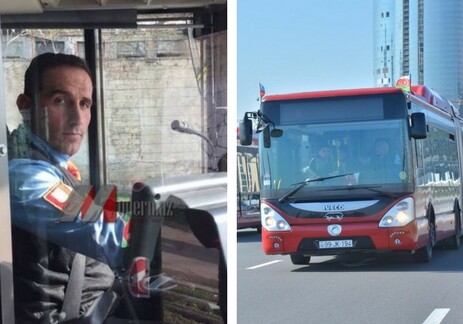 В Баку водитель автобуса спас жизнь пассажиру (Видео)