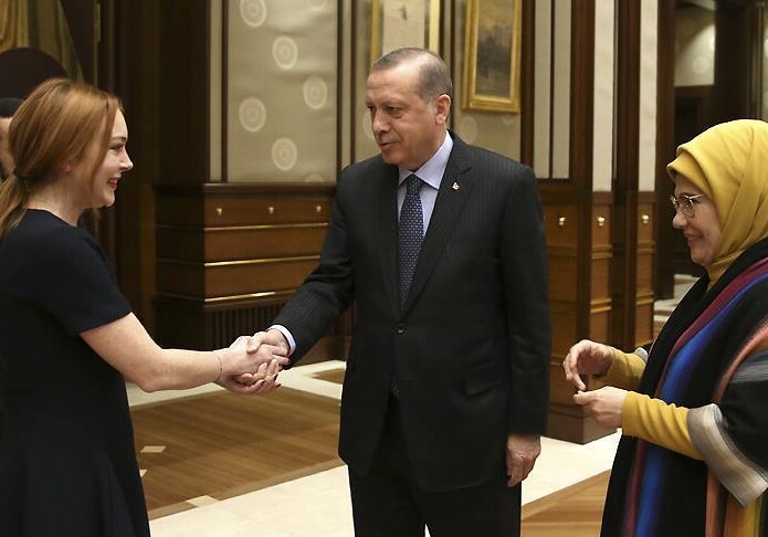 Президент Эрдоган принял актрису Линдси Лохан (Добавлено-Фото)