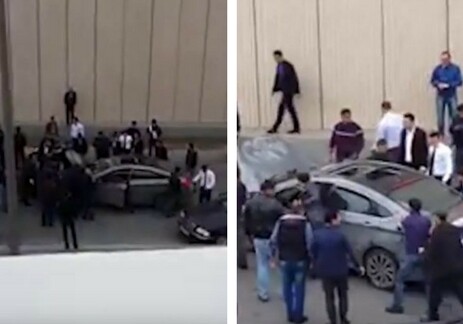 В Баку автомобиль свадебного кортежа совершил серьезное ДТП, есть пострадавшие (Видео)
