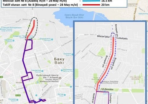 В Баку изменен маршрут движения еще одного автобуса