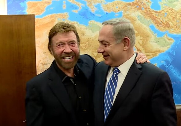 Чак Норрис встретился с Беньямином Нетаньяху (Видео)